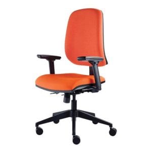 Thunder Computer Chair with arms orange seat