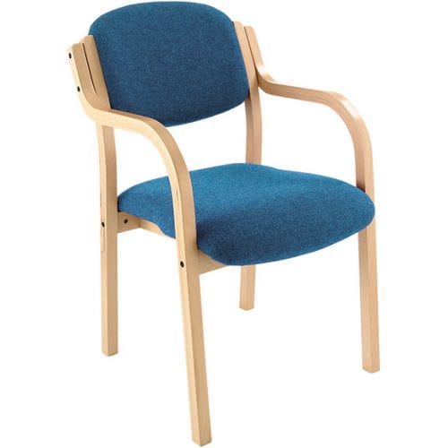 Ozone wood frame office meeting chair with arms