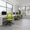 luna mesh chair from nautilus in green mesh