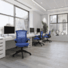 luna mesh chair from nautilus in blue mesh