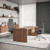 Corner Desk, BT Office Furniture, office furniture, walnut desk, company desk