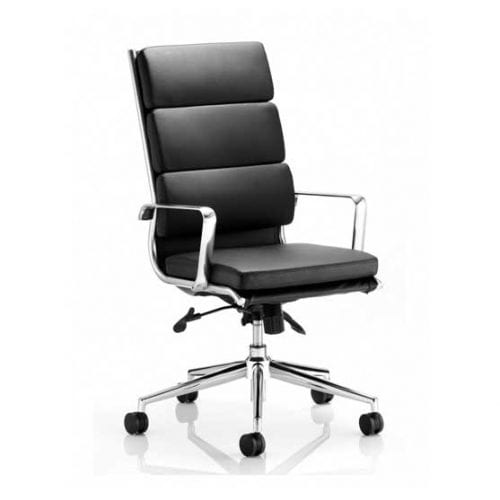 Savoy Leather Executive Chair in Black