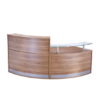 Budget reception desk, office interiors desk, sleek style desk, budget friendly desk , oak desk