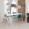 elite bob stool in blue plastic
