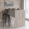 imperial escape panel poseur table for adhoc meetings with black metal high stool