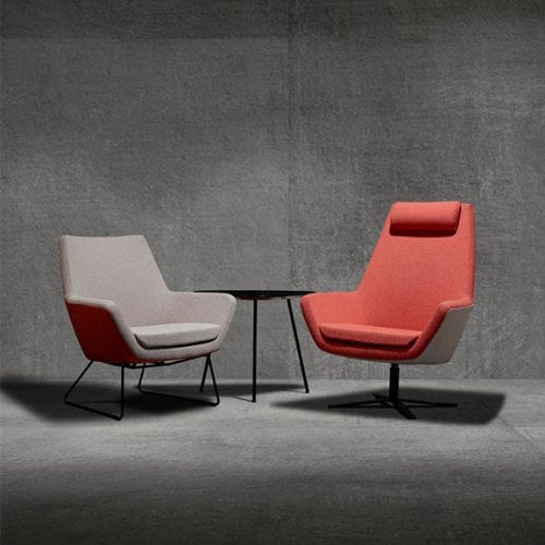 Bjorn and Benny Lounge Chairs medium back and high back seating