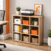 pigeon hole units in natural okay from imperial office furniture with orange accents in open plan office uk manufactured