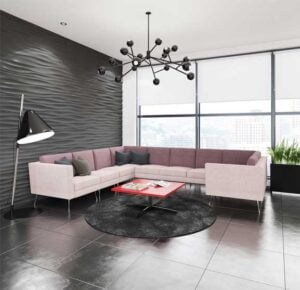 lyric Modular Sofa chrome feet dams