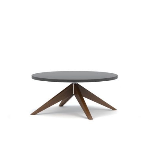 Lark circular coffee table with 4 star base