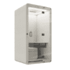 penelope telephone booth in grey on white bacl ground enclosed 1200wide