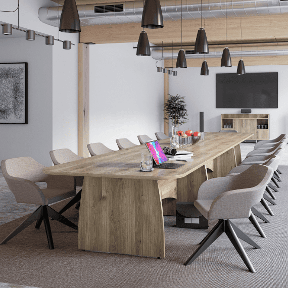 sirius meeting table in natural oak imperial offcie furniture
