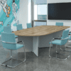 sirius meeting tabke with natural top and mist panel base imperial office furniture