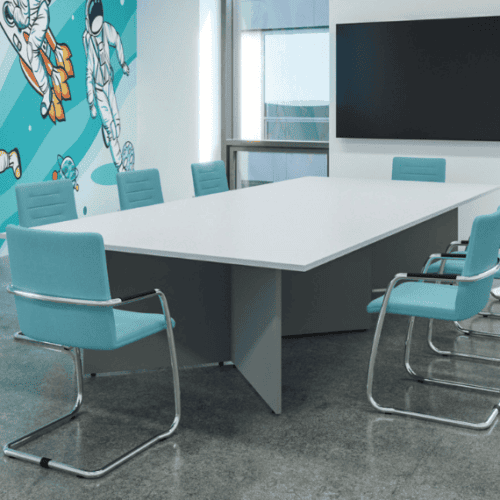 white top, grey Bottom meeting table