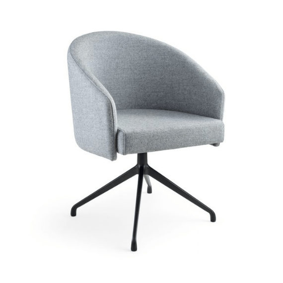 Grey chair , black base, comfortable chair , meeting and office chair