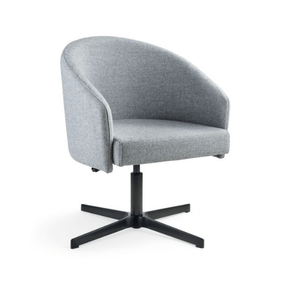 Grey chair , black base, comfortable chair , meeting and office chair