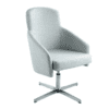 Grey chair , black base, comfortable chair , meeting and office chair