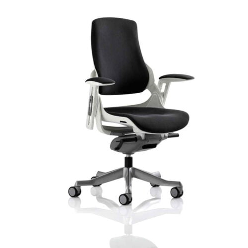 Zure Fabric Executive Chair Dynamic White Shell