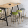 Elite Stools , Perch Stools, Green and grey stools