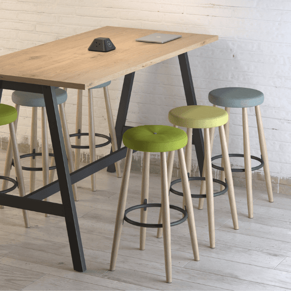 Elite Stools , Perch Stools, Green and grey stools