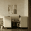 Identity booth, acoustic booth, cream booth, work booth , natural colour