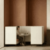 Identity booth, acoustic booth, cream booth, work booth , natural colour