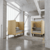 Element move and work seating, identity seating, office seating, meeting seating yellow seating