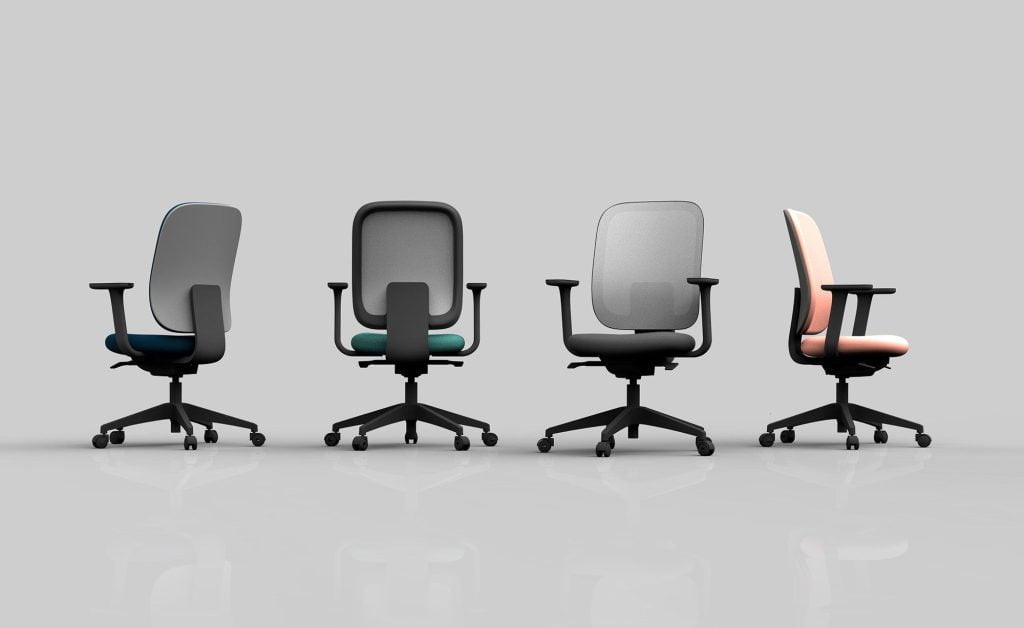 A range of ergonomic office chairs
