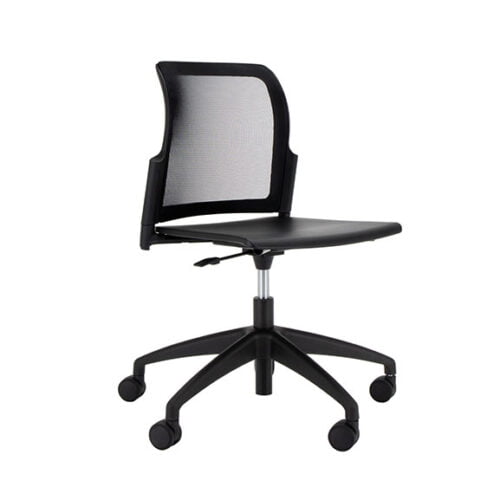 mesh back in black leola lite chair from elite
