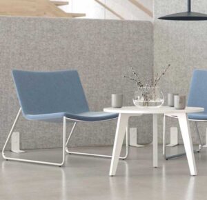 Vegas Lounge Chair shown with a white coffee table