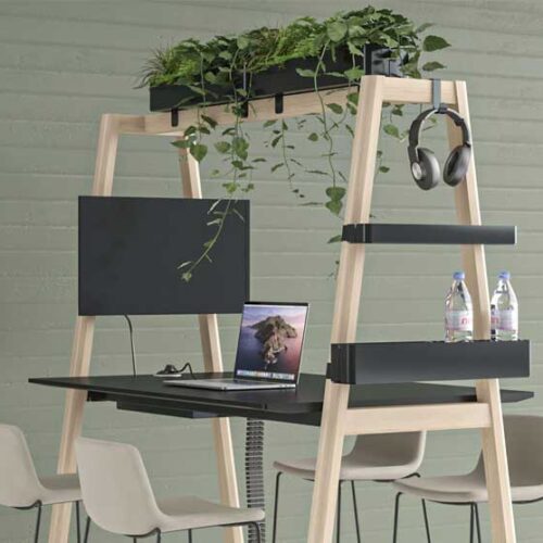 Nova Wood Multipurpose Table with TV and A overframe