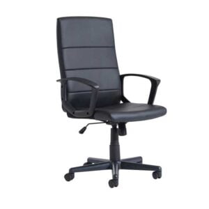 Ascona Leather Executive Chair in Black