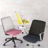 Mesh back chair, breeze, Elite, Yellow mesh, pink, black ,work chair