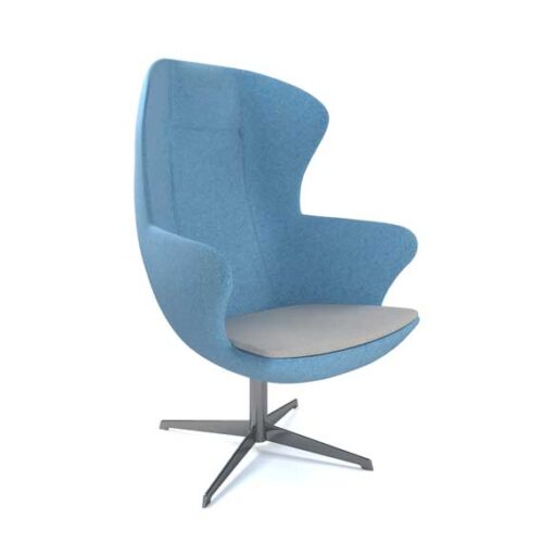 Figaro Lounge Chair in Blue