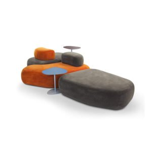 Pebble Sofa orange and grey