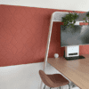 ORA V acoustic wall panel from allsfar in burnt orange in collaborative area