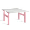 Duo Pink Legs Height Adjustable Desk