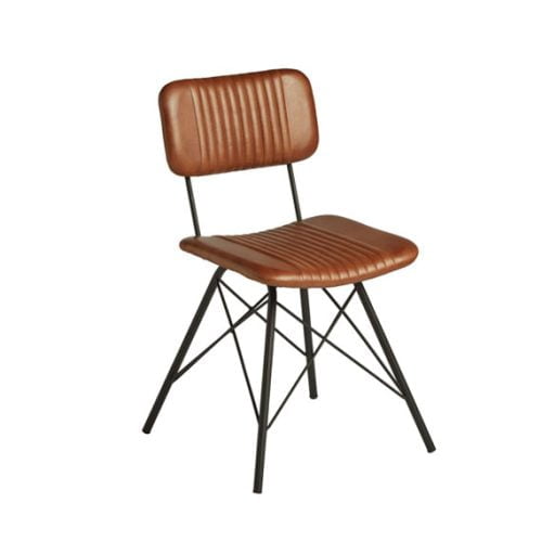 Duke Side Chair Bruciato Leather