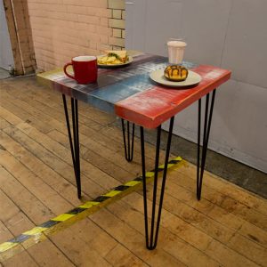 Painted Rustic Top Wood Table