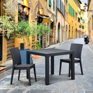 Canterbury Table and Chairs shown outdoors