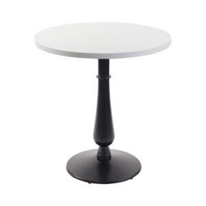 Manor Dining Breakout Table in White and Black Base