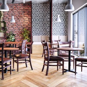 Phoenix Table in an elegant coffee area