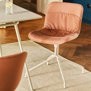 White Twisted Swivel Chair