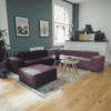 purple seating, JDD seating , reception seating