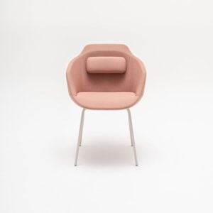 Ultra Meeting Chair 4 Legs in a peach fabric finish