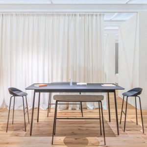 black rectangular Unit high table