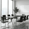 Nero, meeting table, conference table, office interiors, work meeting table, black meeting table