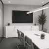 credenza in white four door for meeting room office interiors uk manufactured
