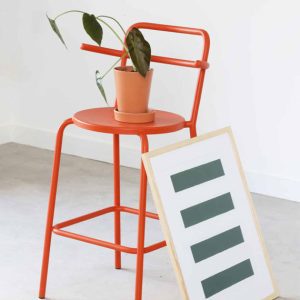Ratio Office Mid Stool in Orange