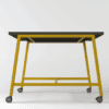 Imperial Aspect Mobile Table, Moveable table, Mobile Table, Table with stoppers, Metal frame mobile table