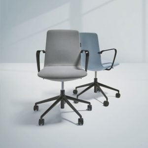 Kast Office Chair in two different fabrics